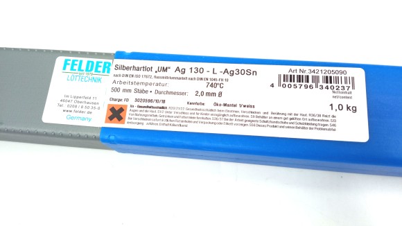 Припой Felder-30 (офлюсованный), пруток