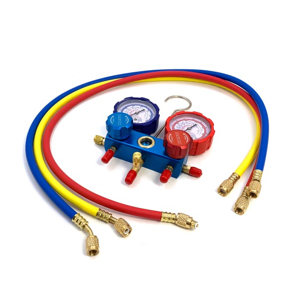 Манометрическая станция CT-236G-R134a(R22,R404,R134,R410) с 3  шлангами 0,9м