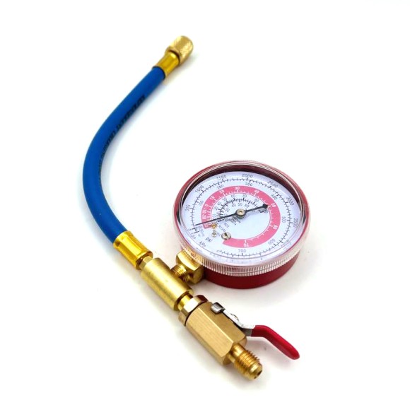 Коллектор заправки автокониционера (R22,R134a,R410A) 1/4 шланг 0.3м 