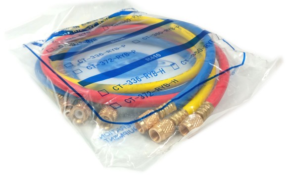 Набор шлангов 3шт 120см, 600PSI (R-134, R-404, R-407) DSZH DS 48600