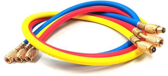 Набор шлангов 3шт 90см, 500PSI (R134A, 404A, 407C) DSZH CT336-RYB