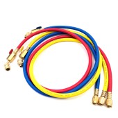 Шланг заправочный 1,2м 1/4 800-4000Psi  комплект 3шт с вентилем