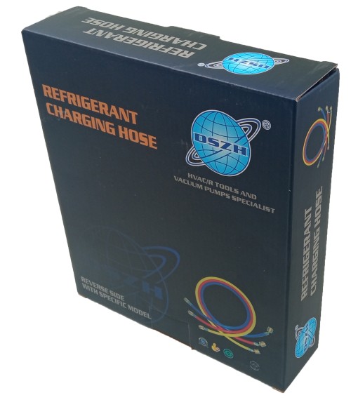 Набор заправочных шлангов 3шт 150см, 600PSI (R22, R134, R404, R410) DSZH CT-360-RYB-P