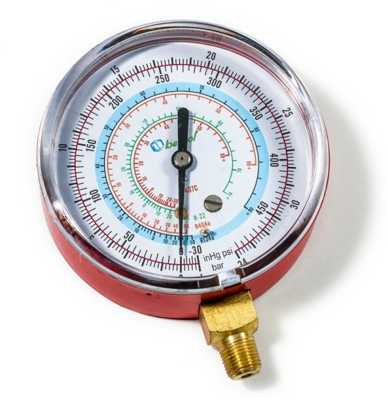 Манометр 80 мм. (R22; R134a; R404A; R407C, R507A) Becool BCJH-N
