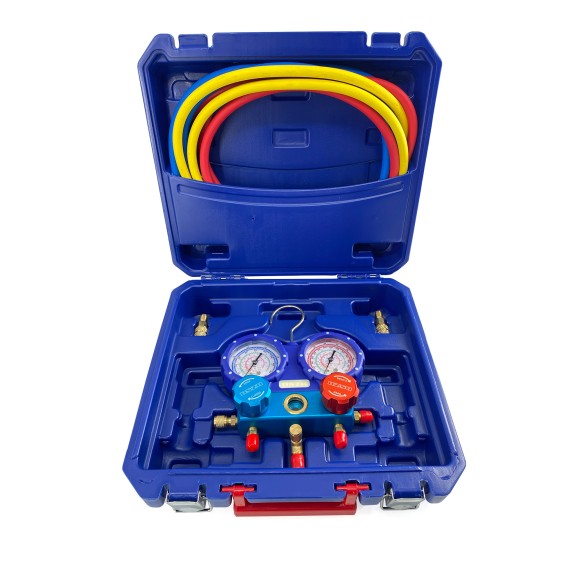 Манометрический коллектор в кейсе R22/404/407/410 1.8м стекло DSZH WK-P7202S 2хAD89