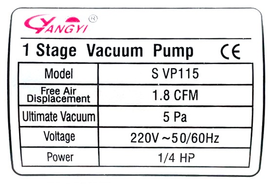Насос вакуумный (1-ступ. 42 л/мин) SVP-115