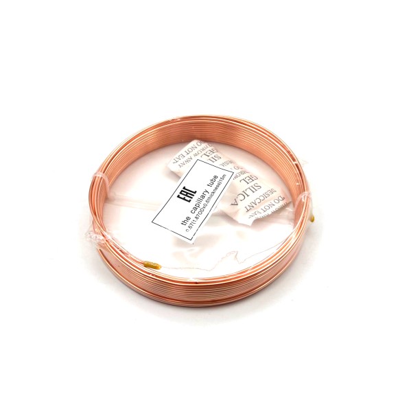 Трубка медная капиллярная 1.87х0.6 (0.670мм - внутрен. диам.) в бухтах 15м