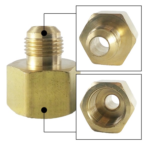 Штуцер переходной DJ - M 3/8 - (F 1/2 - трубная резьба) без конуса